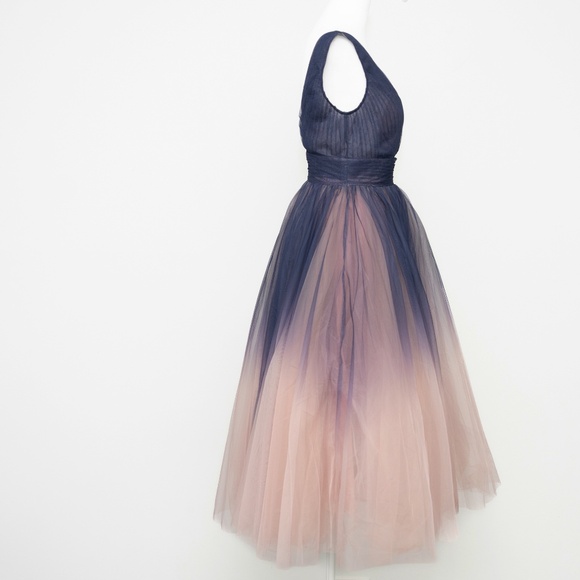 Mac Duggal - Ombre  Tulle A-Line Midi Dress 20403 - Picture 5 of 14